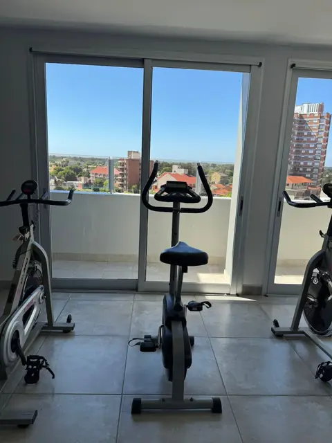 Gimnasio con vista en Apart Hotel Sotavento Miramar